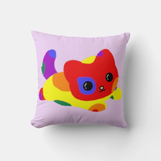 LGBT+ プライド 猫 スロー ピロー (正面)