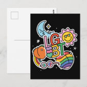 LGBT+プライド。真の愛。レインボー国旗。 ポストカード (正面/裏面)