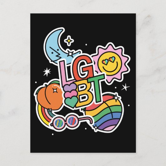 LGBT+プライド。真の愛。レインボー国旗。 ポストカード (正面)
