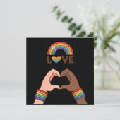 LGBT+プライド。虹を愛する。ハート。 (スタンド正面)