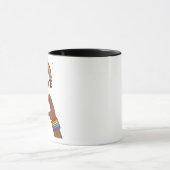 LGBT+プライド。虹を愛する。ハート。 マグカップ (中央)
