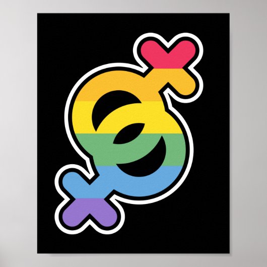 LGBT+プライド。虹。 ポスター (正面)