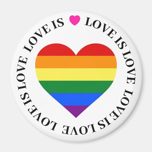 LGBT マグネット - 愛は愛です (正面)