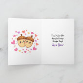 LGBT+リスのバレンタインデーのパーソナライズされた写真 カード (内部)