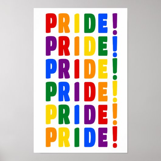 LGBT レインボーカラー プライド ポスター (正面)
