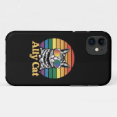 LGBT レインボーフラッグ LGBTQ Ally Catギフト Case-Mate iPhoneケース (裏面(横))