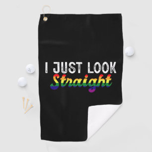 LGBT レインボープライド月間 ストレートに見えるだけ ゴルフタオル