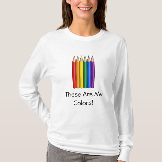 LGBT レインボープライド鉛筆 Tシャツ (正面)