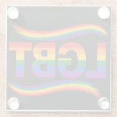 LGBT レインボープライド ガラスコースター (裏面)