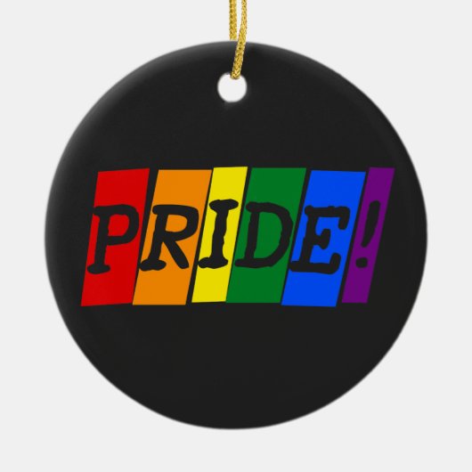 LGBT レインボープライド セラミックオーナメント (正面)