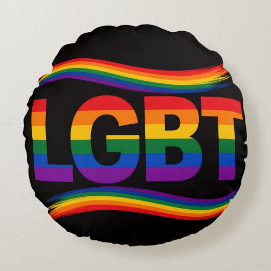 LGBT レインボープライド ラウンドクッション (正面)