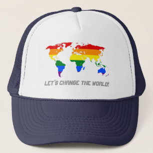 LGBT レインボープライド ワールドマップ ハット