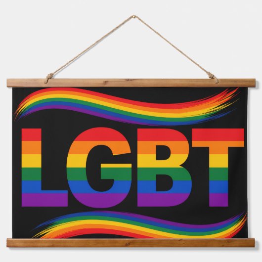 LGBT レインボープライド 吊り下げ型タペストリー (正面)