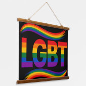 LGBT レインボープライド 吊り下げ型タペストリー (傾斜あり)