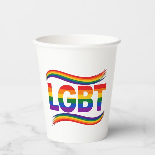LGBT レインボープライド 紙コップ (正面)