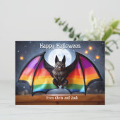 🎃🌈LGBT レインボームーンバット 招待状 (スタンド正面)