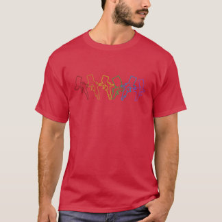 LGBT レインボー カースプレー 車 車両 フリー Tシャツ