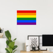 LGBT レインボー ゲイ プライド フラッグ ポスター (ホームオフィス)
