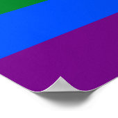 LGBT レインボー ゲイ プライド フラッグ ポスター (角)