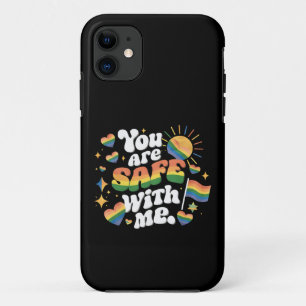 LGBT レインボー ゲイ 私と一緒なら安心 iPhone 11 ケース