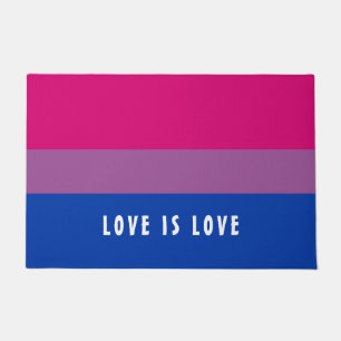 LGBT レインボー バイセクシャル プライド フラッグ オーダーメイド テキスト ドアマット