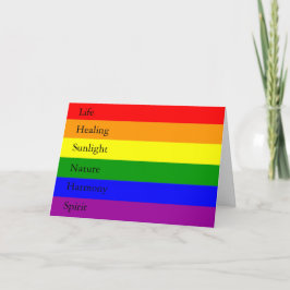 LGBT レインボー フラッグの意味 基本的なグリーティング カード