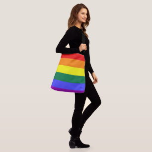 LGBT レインボー プライド フラッグ ポア クロスボディ バッグ