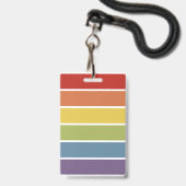 LGBT レインボー ミューテッド カラー カスタマイズ バッジ (裏面（ネックストラップ付）)