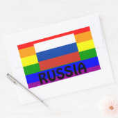 LGBT*ロシアのゲイプライド国旗のステッカーРоссии гей- 長方形シール (封筒)