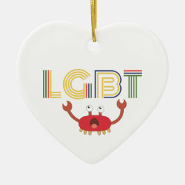 LGBT – 人権 – かわいいカニ セラミックオーナメント