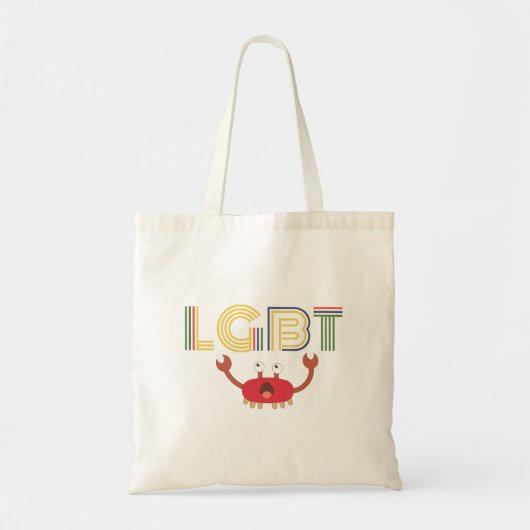 LGBT – 人権 – かわいいカニ トートバッグ (正面)