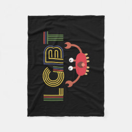 LGBT – 人権 – かわいいカニ フリースブランケット