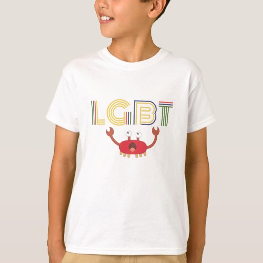 LGBT – 人権 – かわいいカニ Tシャツ (正面)