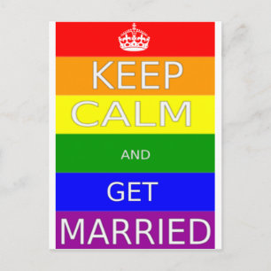 LGBT - 同性婚を認めろ。慌てるな、結婚しよう ポストカード