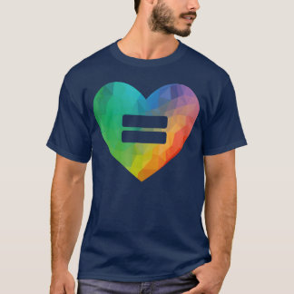LGBT 愛は愛 平等 レインボー ハート イコール ファム Tシャツ