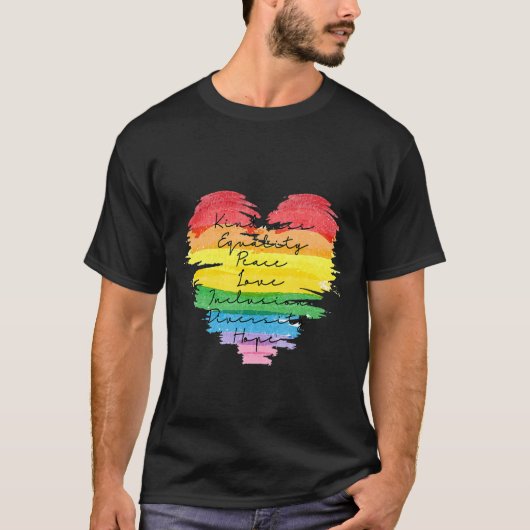 LGBT+親切平和平等ラブインクルージョンDiver Tシャツ (正面)