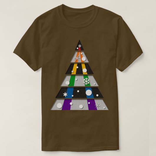 LGBT Allyクリスマスツリー Tシャツ (デザイン正面)