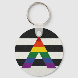 LGBT Allyプライドフラグの色の背景 キーホルダー
