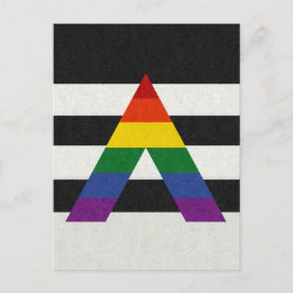 LGBT Allyプライドフラグの色の背景 ポストカード