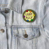 LGBT Allyボーブルラウンドボタン 缶バッジ (インサイチュ)