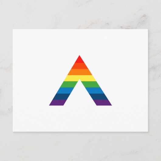 LGBT ALLYレインボーゲイプライド国旗 ポストカード (正面)