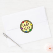 LGBT Ally Baubles Roundステッカー ラウンドシール (封筒)