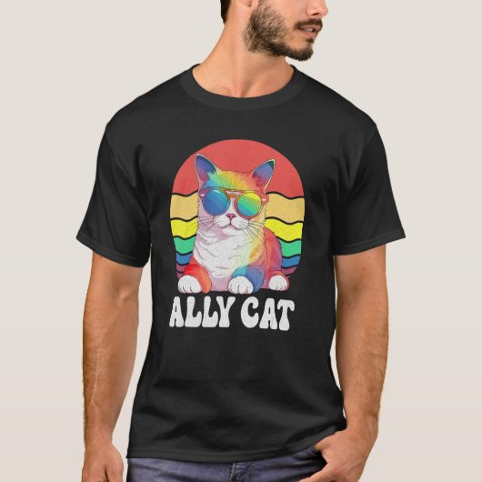 LGBT Ally Cat Be Kind Gay Rainbow LGBTQ Idea 5 Tシャツ (正面)