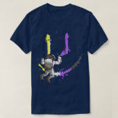 LGBT Astronaut Paint Smile Nonbinary Pride Genderq Tシャツ (デザイン正面)