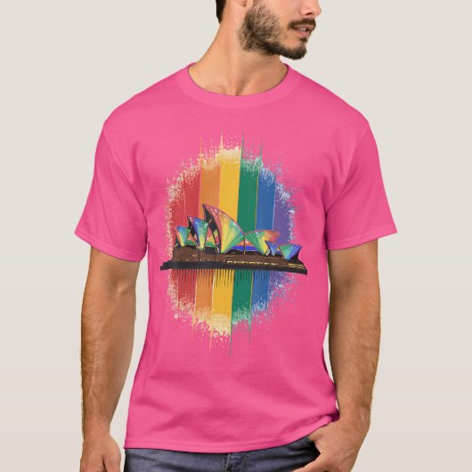 Lgbt Australiaシドニー・オペラ Tシャツ (正面)