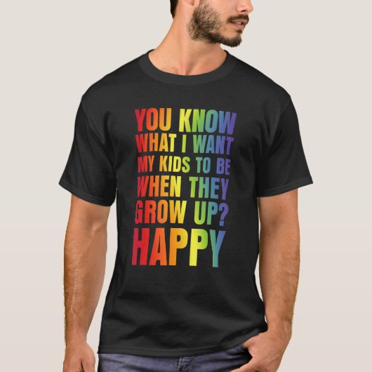 LGBT Awareness Proud Parents Mom Dad Gay Pride Rai Tシャツ (正面)