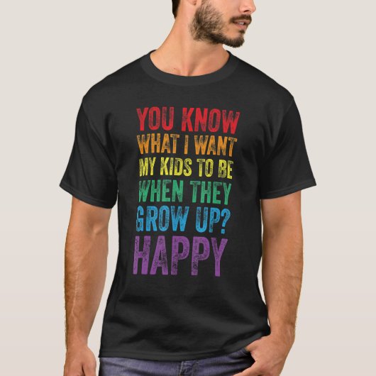 LGBT Awareness Proud Parents Mom Dad Gay Pride Rai Tシャツ (正面)