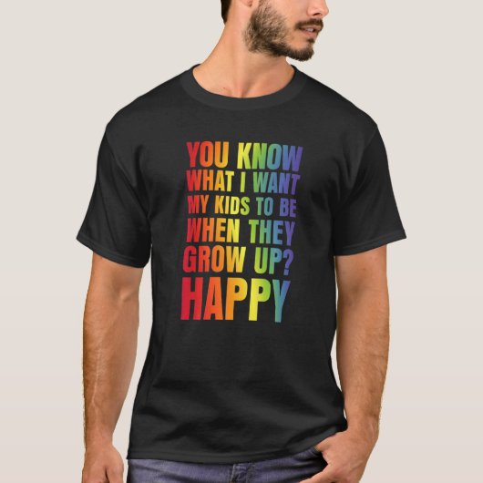 LGBT Awareness Proud Parents Mom Dad Gay Pride Rai Tシャツ (正面)