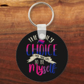 LGBT Biプライド誇りを持ったバイセクシュアル国旗のみ キーホルダー (正面)