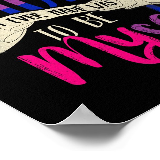 LGBT Biプライド誇りを持ったバイセクシュアル国旗のみ ポスター (角)